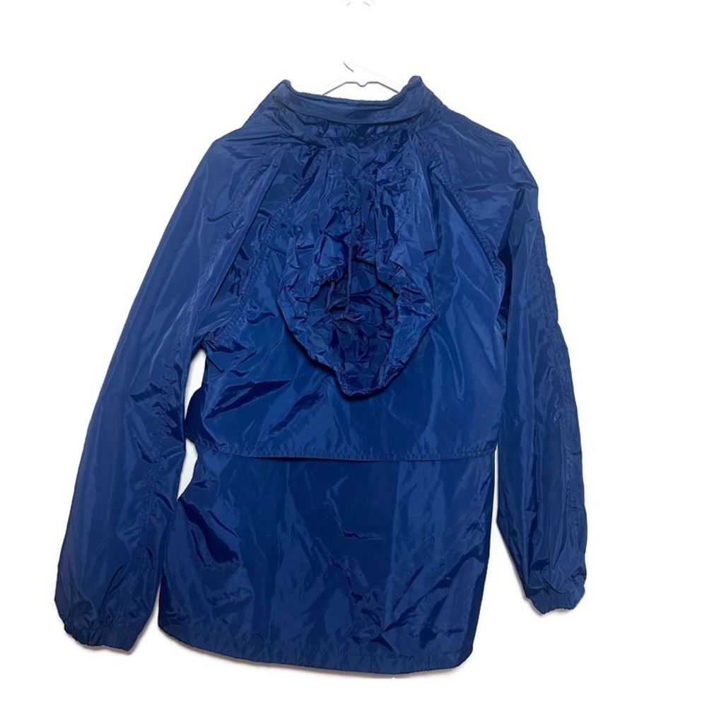 Eddie Bauer Jacket Women's Size Large Blue Windbreaker Jacket with Hidden Hood - Picture 8 of 9